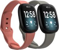 сменные ремешки makactua, совместимые с fitbit versa 3 / fitbit sense bands women men логотип