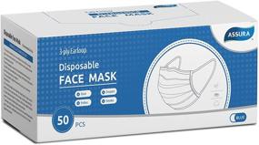 img 3 attached to 😷 Essential Protection: ASSURA 3 Ply Disposable Masks (50 Pack)