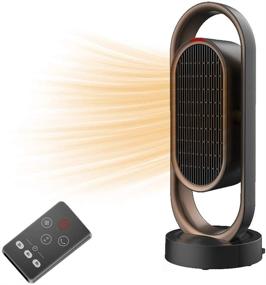 img 3 attached to Fit Choice DH-QN08 1500W Oscillating Space Heater - Fast Heating within 2s - PTC Heating Technology - Tower Ceramic Heater with Overheat Protection, Tip Over Protection - 3 Timers &amp; 3 Heating Temperatures - Remote Control - Perfect for Office and Home (Black)