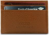 👛 otto angelino genuine leather cardholder wallet: protect your bank cards, cash, and id with rfid blocking - unisex accessory logo