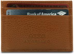 img 4 attached to 👛 Otto Angelino Genuine Leather Cardholder Wallet: Protect Your Bank Cards, Cash, and ID with RFID Blocking - Unisex Accessory