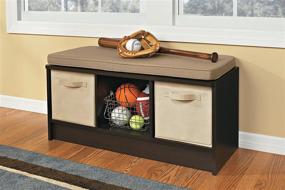 img 1 attached to 🏷️ ClosetMaid 1570 Espresso 3-Cube Storage Bench: Enhance Your Organization