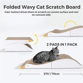 img 2 attached to 🐱 MSBC Scratching Pad: Reversible, Durable Cardboard Cat Scratcher for Indoor Cats - Protect Furniture, Lounge, and Engage Kittens