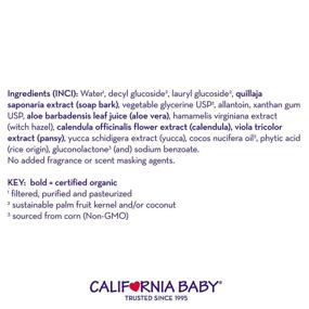 img 1 attached to 🌿 California Baby Fragrance-Free Handwash - Gentle, Hydrating Formula, Ideal for Sensitive Skin and Eczema, 100% Plant-Based - USDA Certified, Super Sensitive 19oz