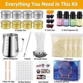 img 3 attached to Perkisboby Candle Making Kit: Complete DIY Supplies for Adults and Kids - Easy Scented Beewax Candle Craft Tools