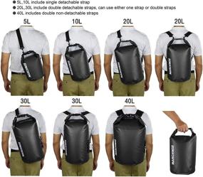 img 2 attached to 🌊 MARCHWAY Waterproof Dry Bag 5L/10L/20L/30L/40L - Roll Top Sack for Kayaking, Rafting, Boating, Swimming, Camping, Hiking, Beach, Fishing