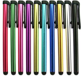img 4 attached to 🖊️ 10pcs Mixed Colors Metal Stylus Touch Screen Pen | Compatible with Apple iPhone 4, 4S, 5, 5S, 5C, 6, 6 Plus, iPad, Galaxy Tablet, Smartphone, PDA