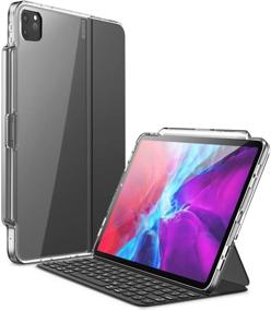 img 4 attached to Clear i-Blason Halo Series Case for iPad Pro 11 Inch (2020/2018) - Pencil Holder & Smart Keyboard Folio Compatible