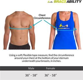 img 3 attached to BraceAbility Rib Injury Binder Belt: Women's Rib Cage Protector Wrap for Soothing Support, Sternum Injuries, and Pulled Muscle Pain Relief (Female - Fits 34”-60” Chest)