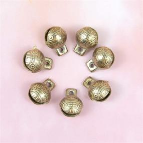 img 1 attached to 🔔 30 Pack Antique Gold Bells Tibetan Brass Bells Vintage Indian Bells Charms Pendants for Pet Bell Dog Collar Bells Crafting Home Door Decor by AUEAR