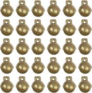 🔔 30 pack antique gold bells tibetan brass bells vintage indian bells charms pendants for pet bell dog collar bells crafting home door decor by auear logo