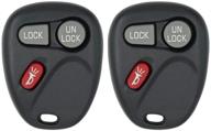 📱 keyless2go 3 button car key replacement 2 pack for vehicles using 15732803 kobut1bt logo