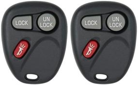 img 4 attached to 📱 Keyless2Go 3 Button Car Key Replacement 2 Pack for Vehicles Using 15732803 KOBUT1BT