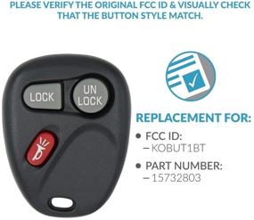 img 1 attached to 📱 Keyless2Go 3 Button Car Key Replacement 2 Pack for Vehicles Using 15732803 KOBUT1BT