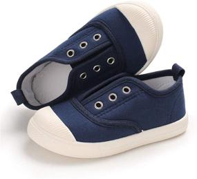 img 1 attached to 👟 Stylish and Lightweight Toddler Canvas Sneakers — Perfect for Little Boys