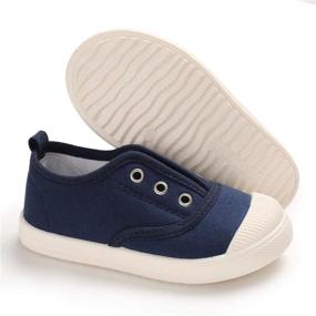 img 2 attached to 👟 Stylish and Lightweight Toddler Canvas Sneakers — Perfect for Little Boys