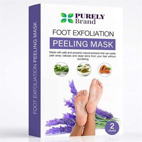 img 4 attached to 2-Pack Foot Peel Mask for Dry Cracked Feet - Remove Dead Skin, Calluses & Repair Rough Heels - Original Foot Peeling Exfoliation Treatment Mask by Purely Brand