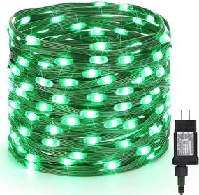 img 4 attached to 72.17ft Green Christmas Lights, 200 LED Christmas Tree Lights, 8 Modes String Lights Outdoor Waterproof, Green Wire Xmas Twinkle Lights Connectable for Xmas Halloween Tree Party Home