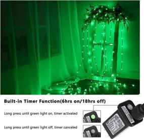 img 1 attached to 72.17ft Green Christmas Lights, 200 LED Christmas Tree Lights, 8 Modes String Lights Outdoor Waterproof, Green Wire Xmas Twinkle Lights Connectable for Xmas Halloween Tree Party Home