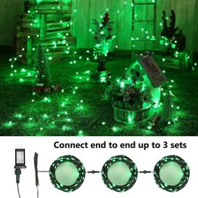 img 2 attached to 72.17ft Green Christmas Lights, 200 LED Christmas Tree Lights, 8 Modes String Lights Outdoor Waterproof, Green Wire Xmas Twinkle Lights Connectable for Xmas Halloween Tree Party Home