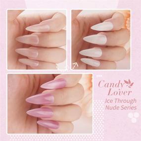 img 1 attached to 💅 Набор геля для ногтей Ultimate Jelly Translucent: 6 нюдовых оттенков + базовое и верхнее покрытие, летний набор UV LED - идеально подходит для домашнего маникюра, осенний подарочный набор 6 мл, коллекция Candy Lover