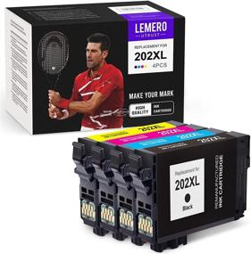 img 4 attached to 🖨️ LemeroUtrust Remanufactured Ink Cartridges for Epson 202XL/202 T202XL/T202 - WF-2860, XP-5100 (4-Pack)