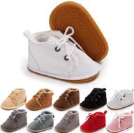 meckior baby booties: cozy unisex fleece winter shoes with non-slip sole for newborn boys and girls logo