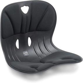 img 4 attached to 🪑 Curble Chair Wide Cushion (15x12.4x12.4), Back Support, Posture Corrector & Lumbar Support - Black, for Lower Back Pain