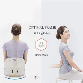 img 2 attached to 🪑 Curble Chair Wide Cushion (15x12.4x12.4), Back Support, Posture Corrector & Lumbar Support - Black, for Lower Back Pain