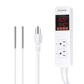 img 4 attached to Pymeter Digital Temperature Controller: Dual Probe Reptile Thermostat for Heat Mat, Cooling & Heating Pad - Ideal for Reptiles, Homebrew, Aquariums, Greenhouses, Terrariums, and Carboys