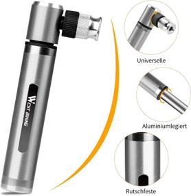 img 1 attached to Compact and Lightweight Mini Bike Pump - Fits Presta and Schrader Valves - 160 PSI - Includes Mount Kit - Ideal Bicycle Tire Pump for Road, Mountain, and BMX Bikes - Only 2.9 oz