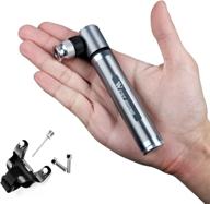 compact and lightweight mini bike pump - fits presta and schrader valves - 160 psi - includes mount kit - ideal bicycle tire pump for road, mountain, and bmx bikes - only 2.9 oz logo