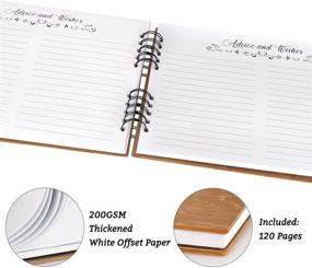 img 1 attached to 📔 Creawoo 11’’ Mr & Mrs Wooden Guest Book Album Keepsake for Wedding Anniversary Birthday with 120 Blank Pages, Accommodating at Least 240 Photos - White Paper, SEO-Enhanced