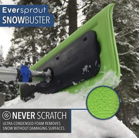 img 2 attached to ❄️ Premium SnowBuster Kit: EVERSPOUT Never-Scratch Snow Removal & Car Cleaning Set with Extending Ice Scraper, Snow Broom, and 3-Stage Pole – Perfect for Windshield, Windows, Roof of SUVs, Trucks, and Cars
