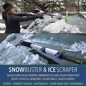 img 1 attached to ❄️ Premium SnowBuster Kit: EVERSPOUT Never-Scratch Snow Removal & Car Cleaning Set with Extending Ice Scraper, Snow Broom, and 3-Stage Pole – Perfect for Windshield, Windows, Roof of SUVs, Trucks, and Cars