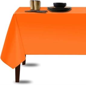 img 4 attached to 🍽️ Decorative Rectangle Disposable Plastic Tablecloth