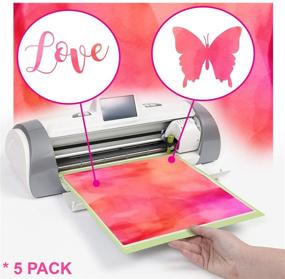 img 1 attached to 🎨 Craftopia Watercolor Patterned Vinyl Sheets - 12 x 12-Inch Craft Squares for DIY Transfers, Scrapbooking, and Decals - Decorative Supplies for Signs and Crafts (Assorted Colors)