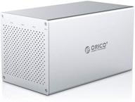 orico 4 bay usb3.0 aluminum alloy external hard drive enclosure - up to 64tb storage capacity logo