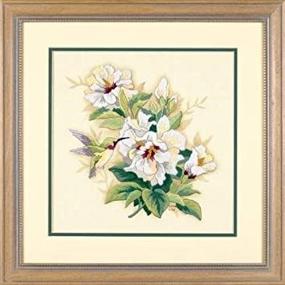 img 2 attached to 🐦 Dimensions Hummingbird Crewel Embroidery Kit: Craft Stunning 12'' x 12'' Artwork!