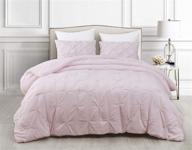 🛏️ suprasoft mari ultra soft stone washed comforter set, soft pink: luxurious and cozy king size bedding logo