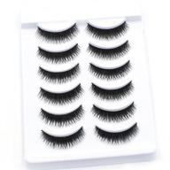 💃 cjeslna xm06: 6 pairs of natural thick long cross party false eyelashes with combine shipping - enhance your beauty with stunning lashes logo