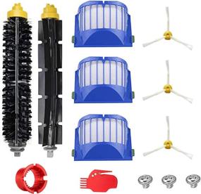 img 4 attached to 🧹 DLD Replacement Accessory Kit for iRobot Roomba 600 610 620 650 Series Vacuum Cleaner - Includes 3 Pack Filters, Side Brush, and 1 Pack Bristle Brush