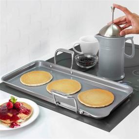 img 2 attached to 🍳 Chantal Stainless Steel Griddle: High-quality 19" x 9.5" Cooking Surface