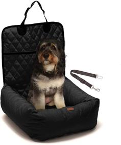 img 4 attached to 🐾 Luxury 2-in-1 Dog Car Booster Seat & Comfy Indoor Lounge Bed for Dogs & Cats – Easy Installation, Water Resistant, with Pet Seat Belt Leash