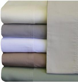 img 1 attached to 🛏️ Royal Hotel Bedding ABRIPEDIC Tencel Sheets: Silky Soft & Naturally Pure King Size Sheet Set - 100% Woven Tencel Lyocell Fabric in White (4PC Set)