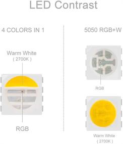 img 1 attached to 🌈 BTF-LIGHTING 5050 RGBW 4-in-1 LED Tape Lights - Multi-Colored 5m, IP30 Non-Waterproof