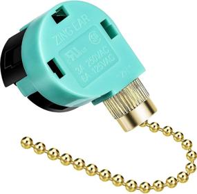 img 2 attached to ⚙️ Gold Pull Chain Ceiling Fan Switch 3 Speed ZE-268S6 - 2 Pack, with 10 Feet Beaded Pull Chain Extension and 10 Connectors for Ceiling Fans, Lamps, and Wall Lights