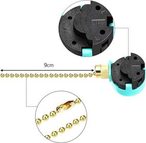 img 3 attached to ⚙️ Gold Pull Chain Ceiling Fan Switch 3 Speed ZE-268S6 - 2 Pack, with 10 Feet Beaded Pull Chain Extension and 10 Connectors for Ceiling Fans, Lamps, and Wall Lights