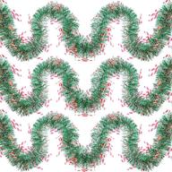 🎄 6.5 feet long christmas tinsel garlands – vibrant metallic twist for festive tree decorations and holiday parties logo