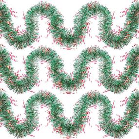 img 4 attached to 🎄 6.5 Feet Long Christmas Tinsel Garlands – Vibrant Metallic Twist for Festive Tree Decorations and Holiday Parties